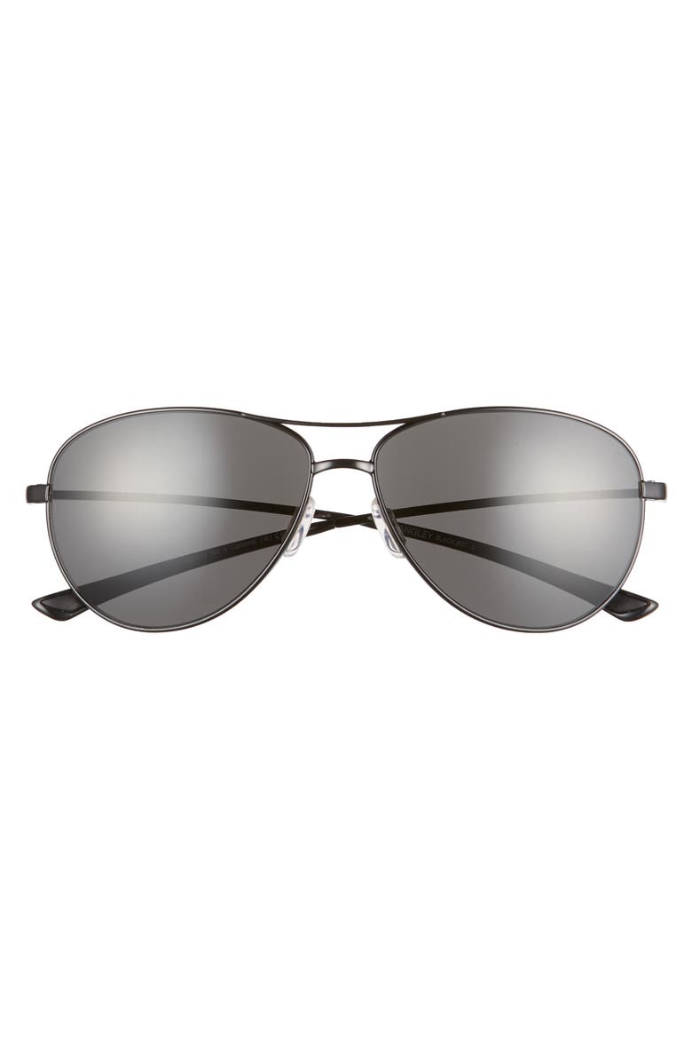 'Langley' 60mm Aviator Sunglasses, Alternate, color, BLACK/ BLACK