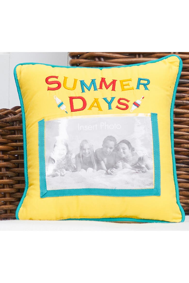Fireworks "Summer Days" Custom Picture Insert Sleeve Mini Accent Pillow, 10" x 10", Main, color, Yellow