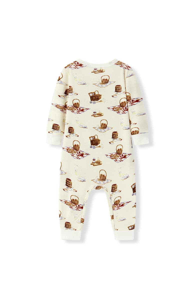 Milkbarn Organic Cotton Zipper Pajama, Alternate, color,