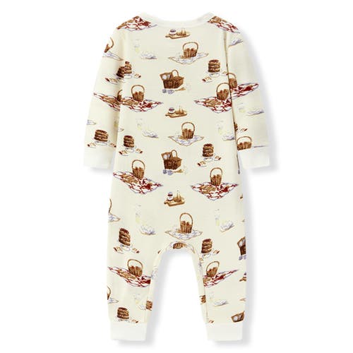 Milkbarn Organic Cotton Zipper Pajama In Multi