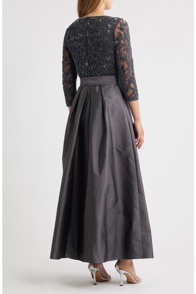 Sequin Bodice Gown, Alternate, color, SLATE 421