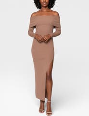 RACHEL Rachel Roy Delia Off the Shoulder Sweater Maxi Dress