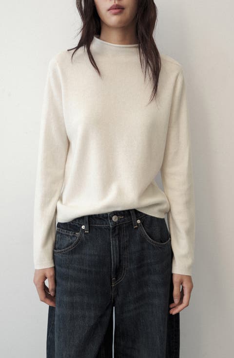 Cashmere Perkins Neck Sweater