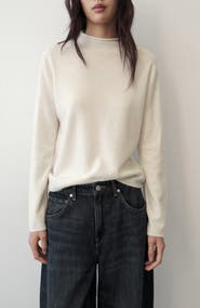 MANGO Cashmere Perkins Neck Sweater