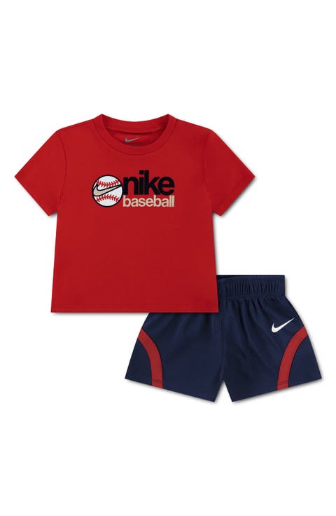 Baseball Graphic Print T-Shirt & Shorts Set (Baby)