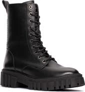 Clarks® Page Lace Up Platform Leather Combat Boot
