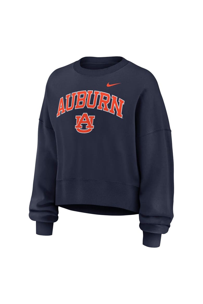 Women's Nike Navy Auburn Tigers Oversized Phoenix Arch Pullover Sweatshirt, Alternate, color, Navy