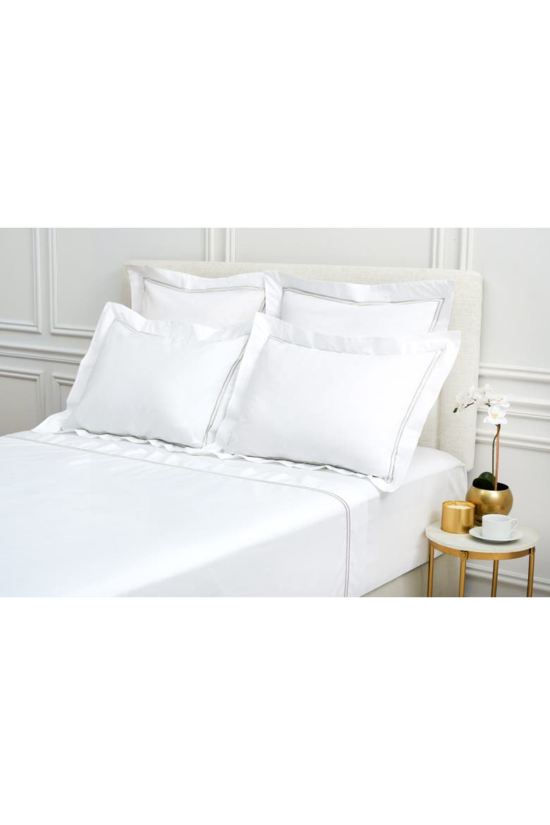 Legacy Champagne Bedding Sheet Collection, Alternate, color, White