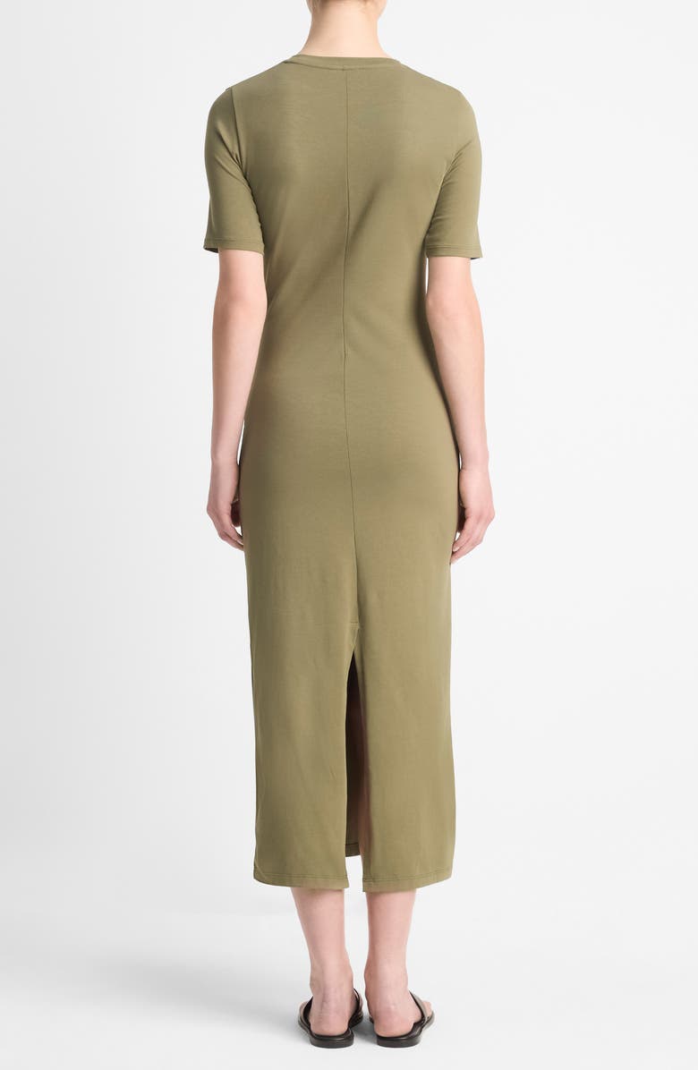 Vince Short Sleeve Midi Dress, Alternate, color, Olive Smoke