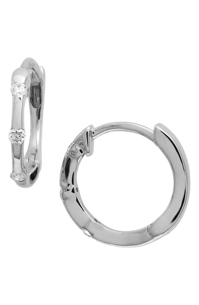 Dana Rebecca Designs Zoe Louise Mini Diamond Huggie Hoop Earrings, Main, color, 