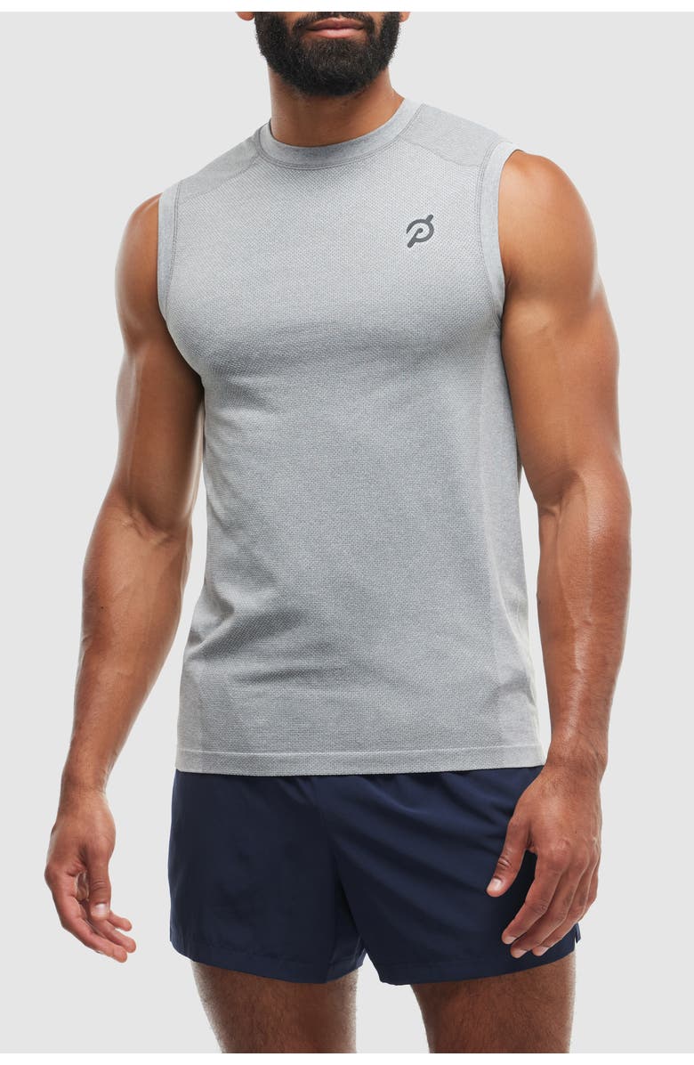 Peloton Seamless Muscle Tank, Main, color, Light Heather Grey
