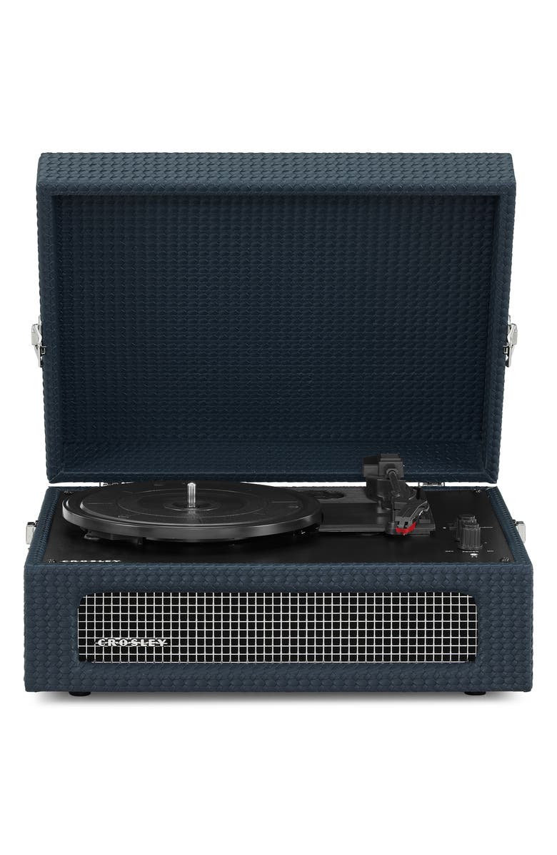 Crosley Radio Voyager Record Player, Main, color, Blue Tones