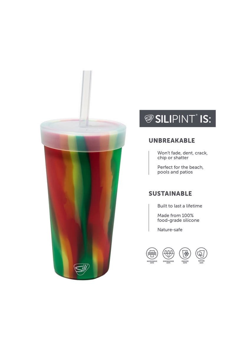 Silipint Silicone Straw Tumber 22oz, Alternate, color, Multicolored