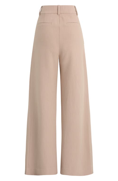 Favorite Daughter Pleated Wide Leg Pants In Brown