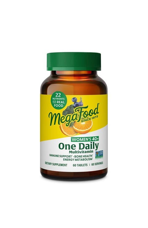 One Daily Multivitamin for Women 40+ with Methylated B12, Methyl Folate, Vegetarian, 60 Tablets