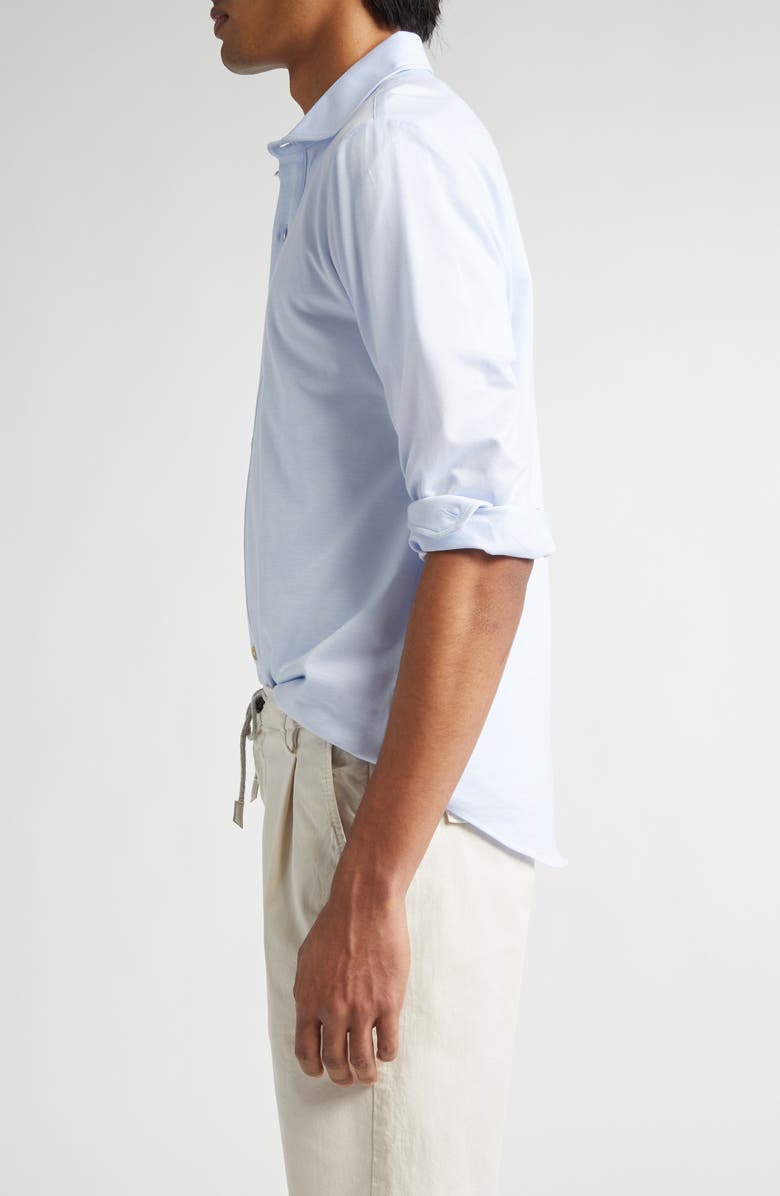 Eleventy Dandy Cotton Button-Up Shirt, Alternate, color, Denim