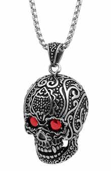 Men's Stainless Steel Skull Pendant Necklace