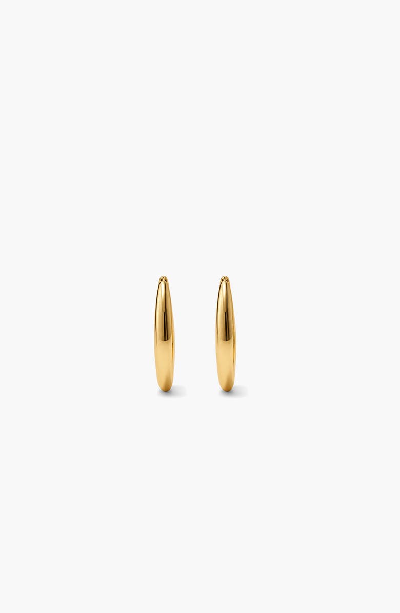 YOJ Eclipse Midi Hoops in Gold, Alternate, color, Gold