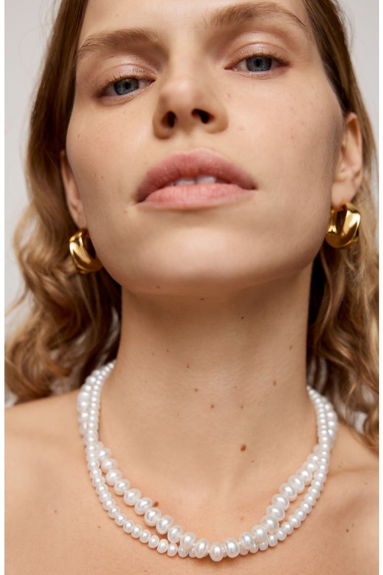 Nomade Bold Pearl Necklace, Alternate, color, 18K GOLD VERMEIL / PEARL