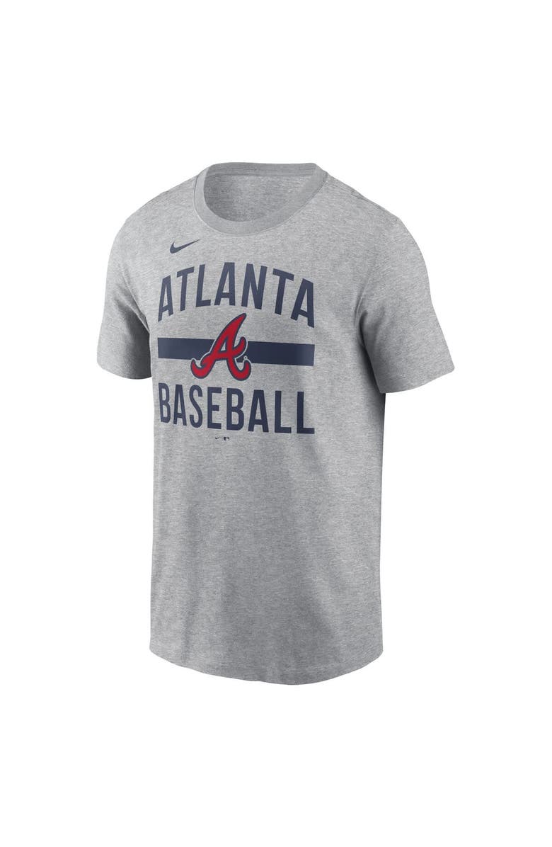 Nike Men's Nike  Heather Gray Atlanta Braves Arched T-Shirt, Alternate, color, 