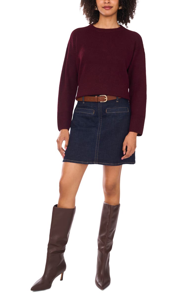 Vince Camuto Relaxed Fit Sweater, Alternate, color, Wine