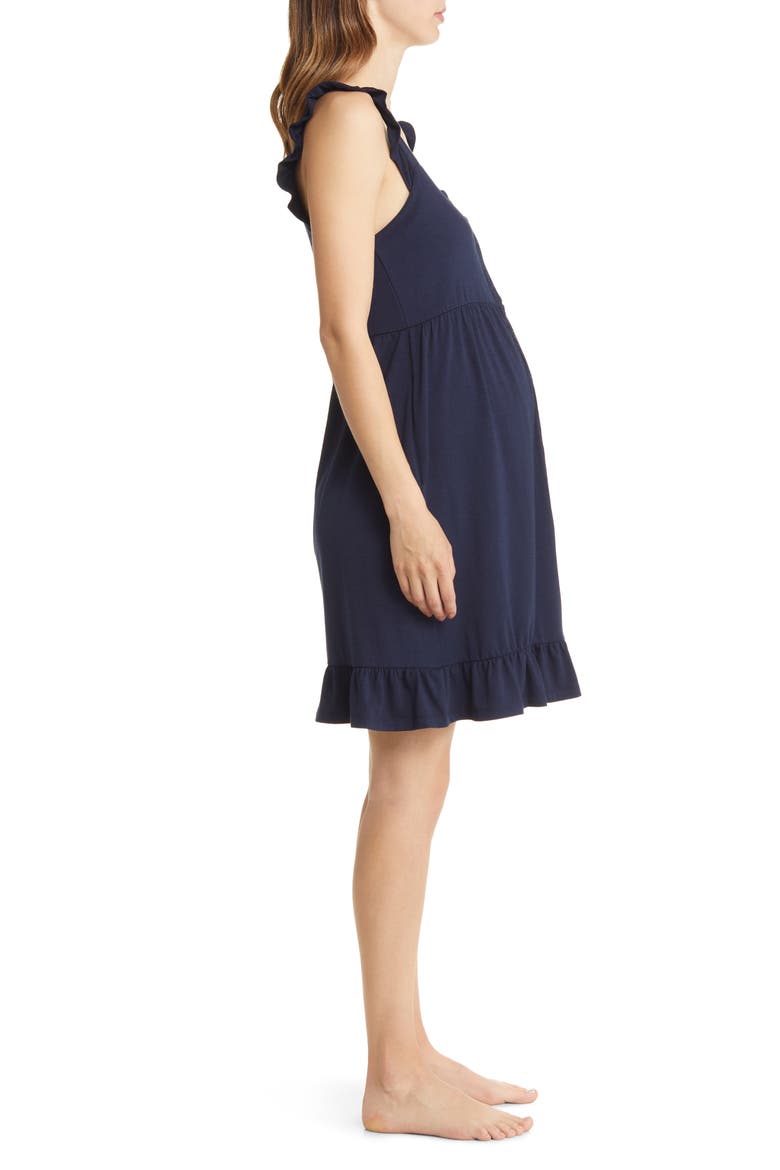 Grace Labor & Delivery Maternity/Nursing Nightgown, Alternate, color, NAVY
