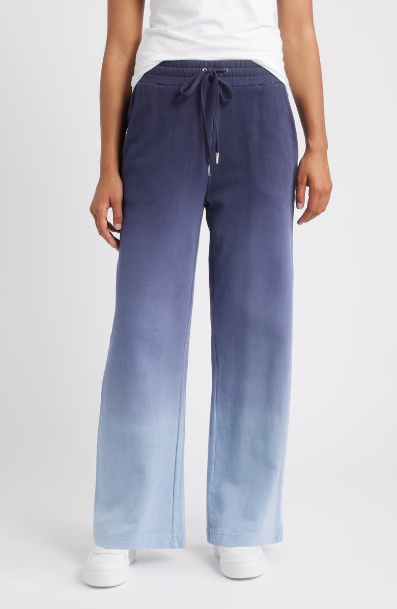 CITY BLUES Ombré Dip Dye Drawstring Lounge Pants, Main, color, Navy