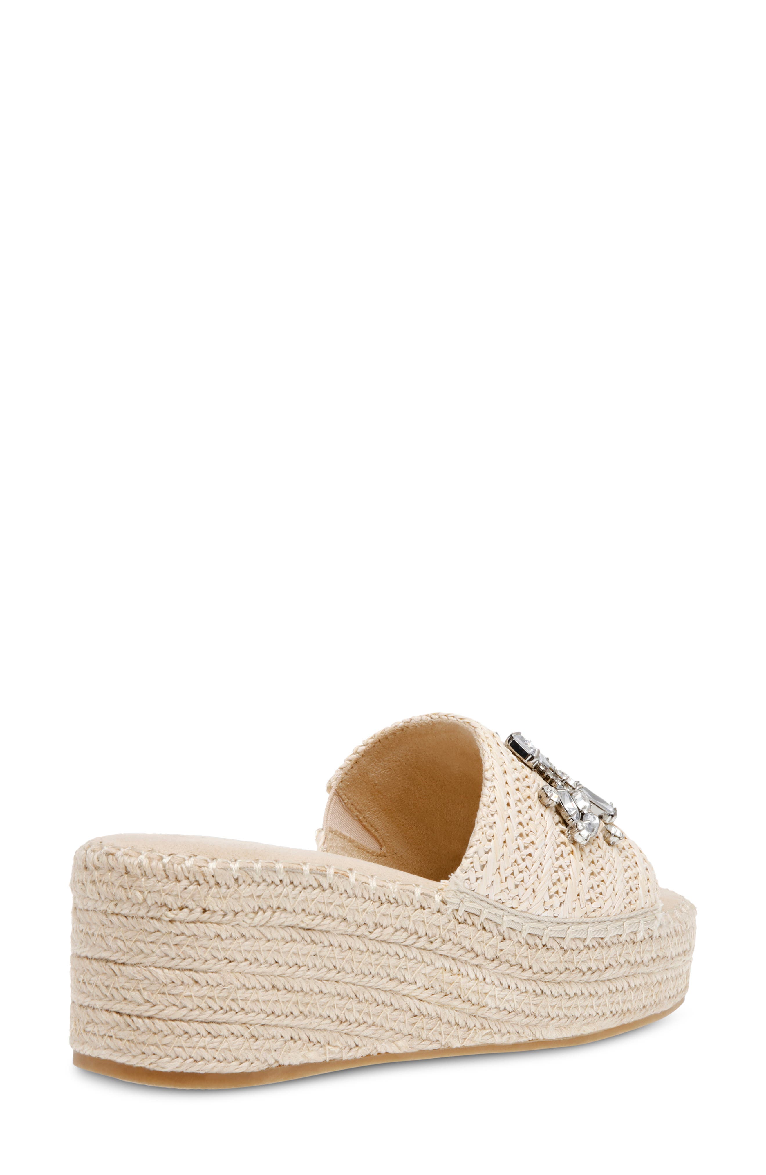 Anne Klein Crystal Espadrille Slide Sandal, Alternate, color, 