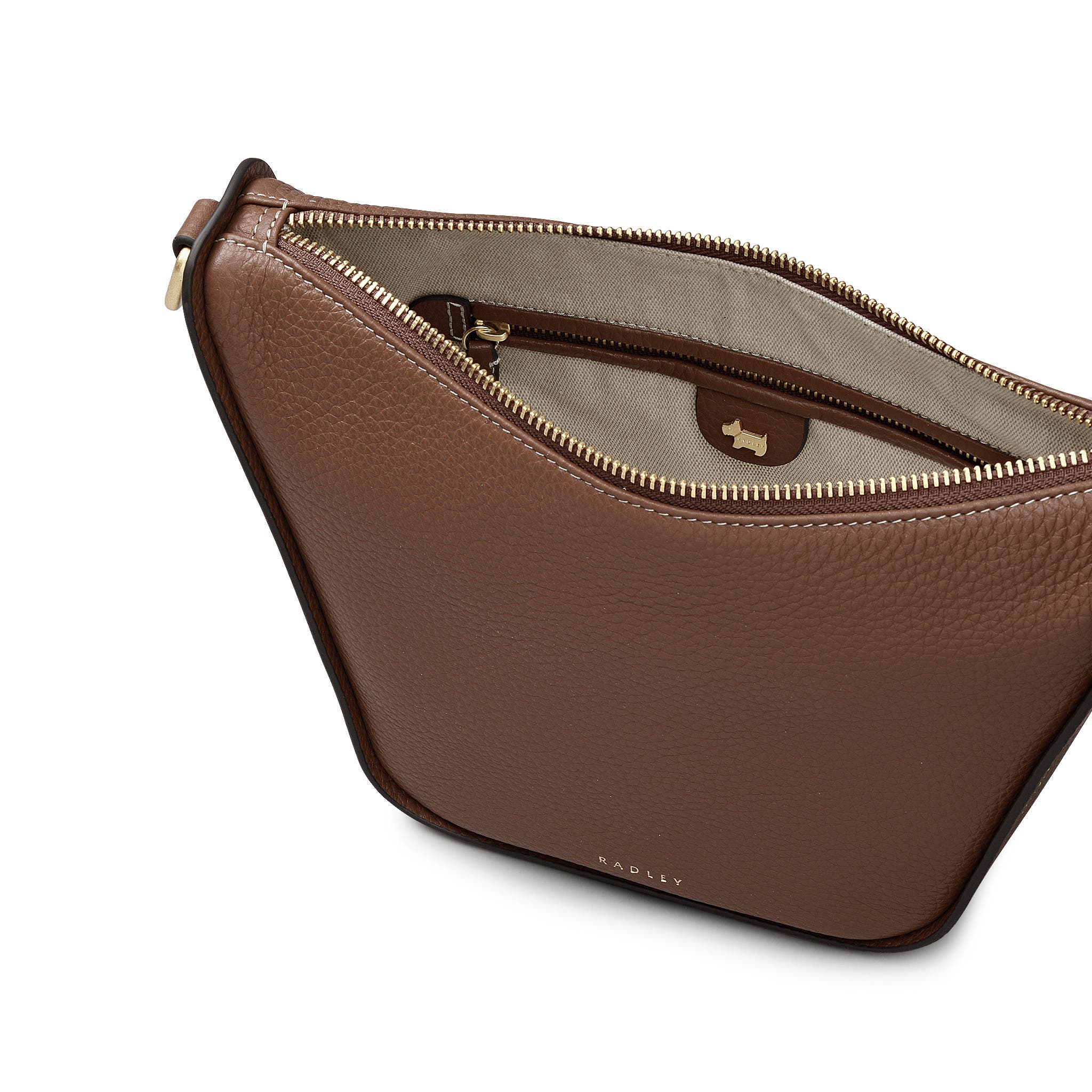 Radley Oak Street Small Ziptop Crossbody Bag, Alternate, color, Saddle