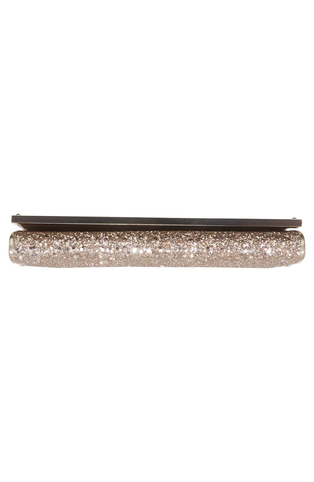 Jimmy Choo 'Milla' Glitter Clutch, Alternate, color, 