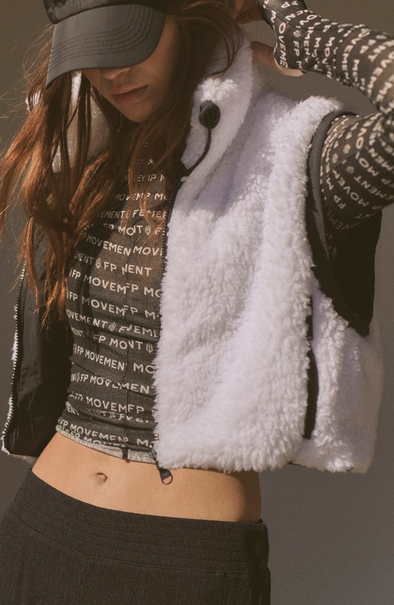 FP Movement by Free People Free People FP Movement Highline Faux Shearling Reversible Vest, Alternate, color,