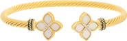 Juvell Mother-of-Pearl Clover Cuff Bracelet