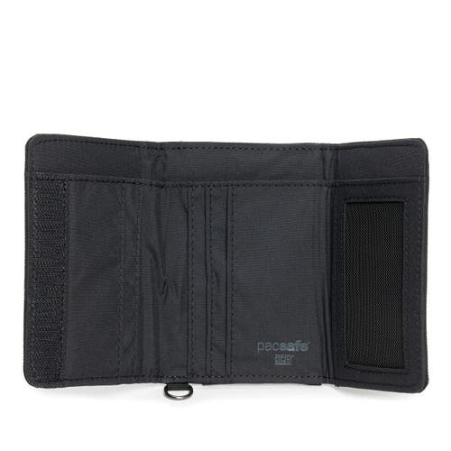 Pacsafe Rfidsafe Trifold Wallet In Black