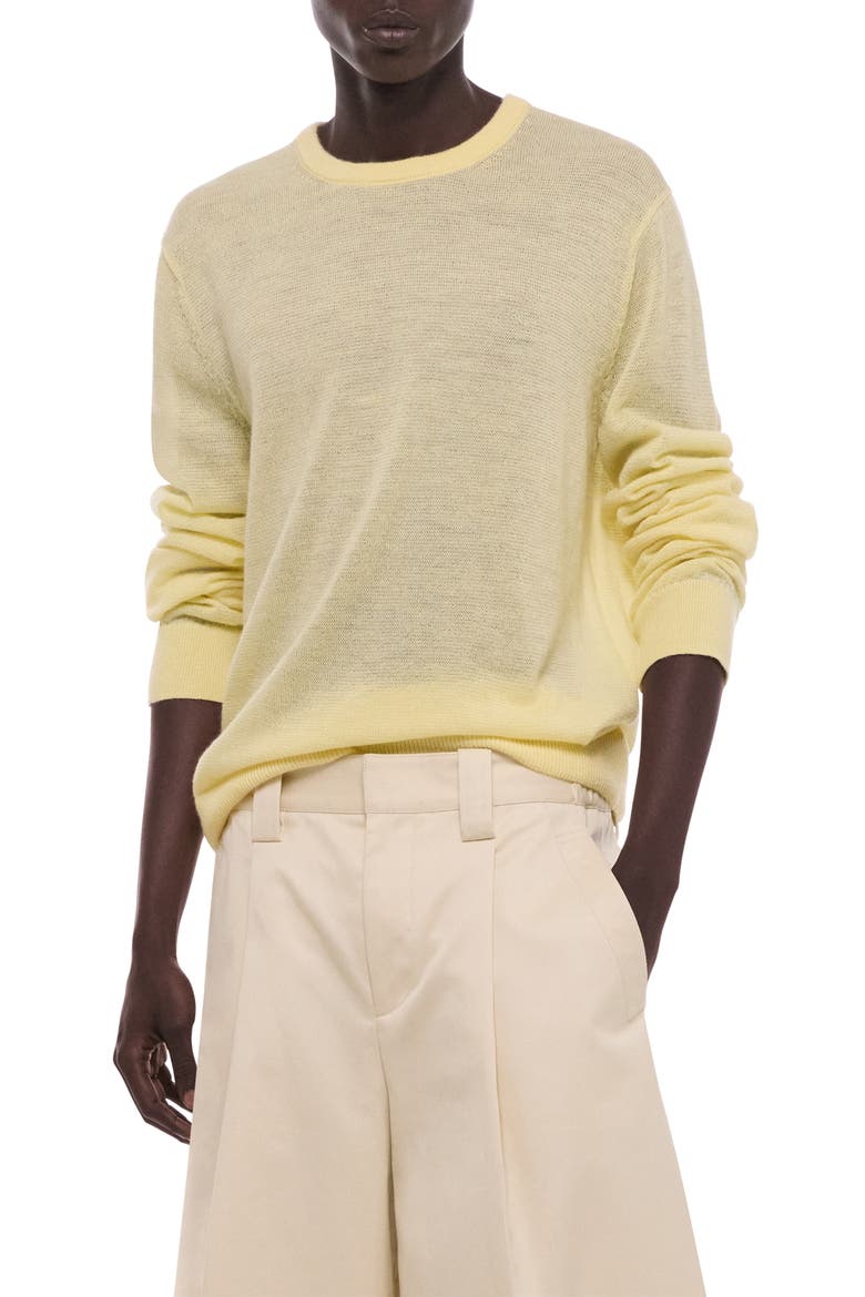 Merino Wool Blend Sweater, Alternate, color, YELLOW