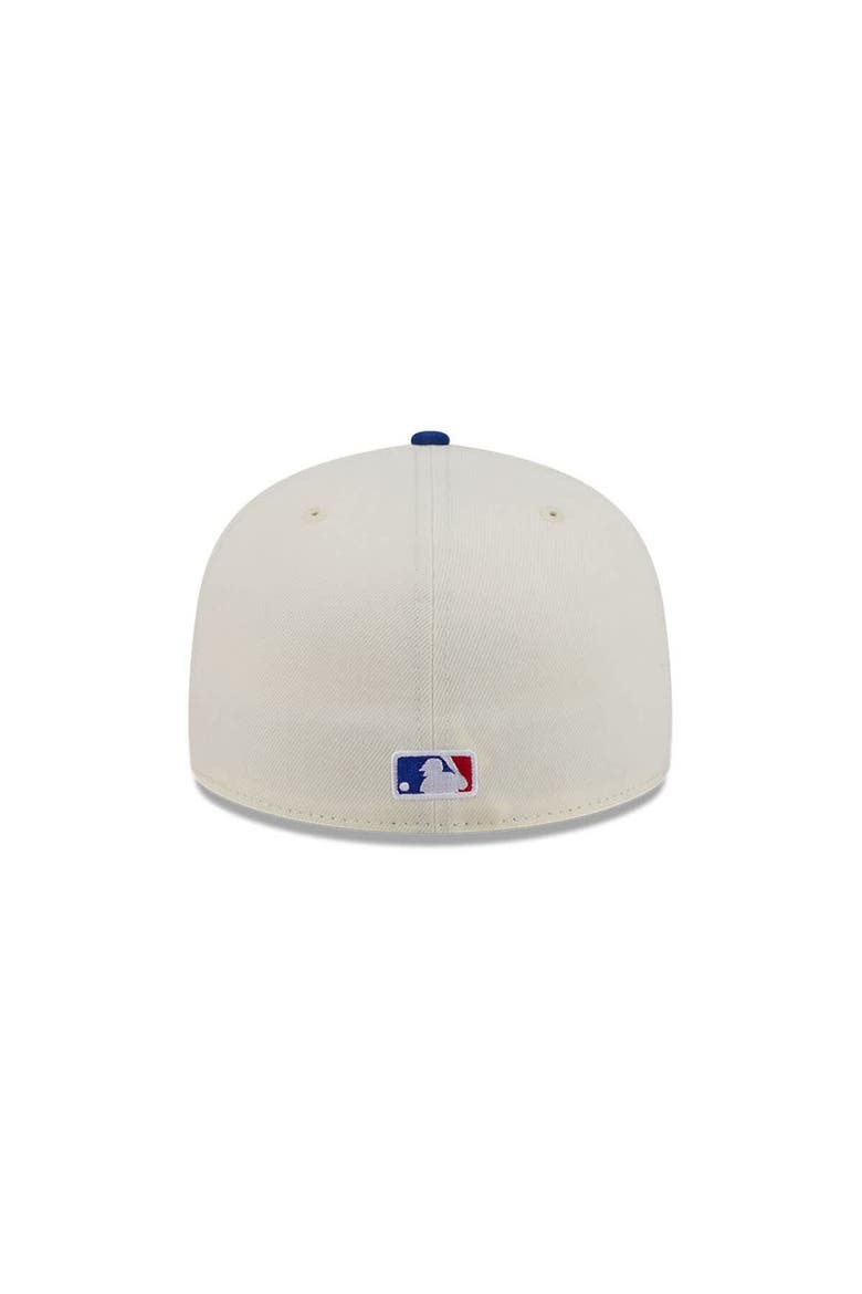 Men's New Era  Cream/Royal Chicago Cubs Bullpen Cart 59FIFTY Fitted Hat, Alternate, color, Cream