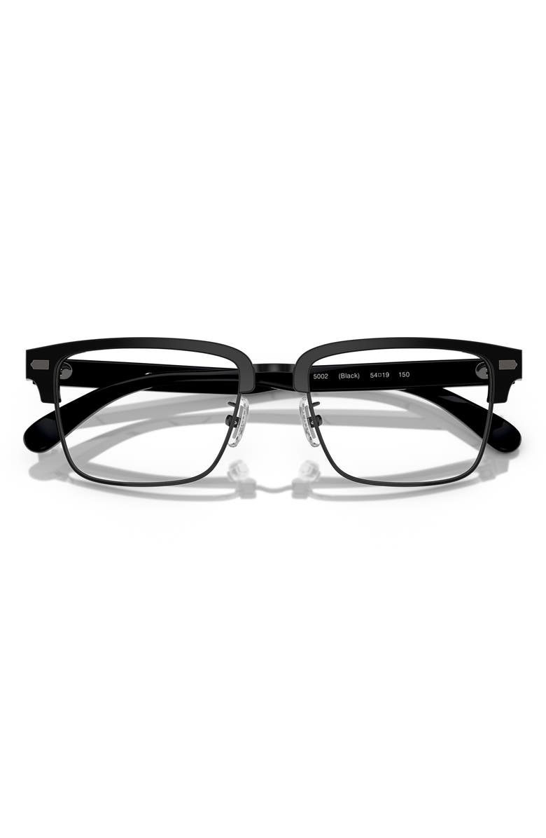 COACH 54mm Square Optical Glasses, Alternate, color, Black / Demo Lens