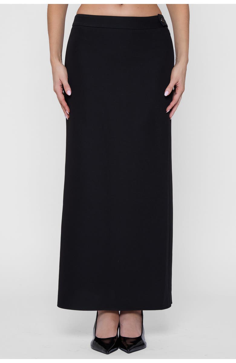 LEAU Classic Column Maxi Skirt, Alternate, color, Black