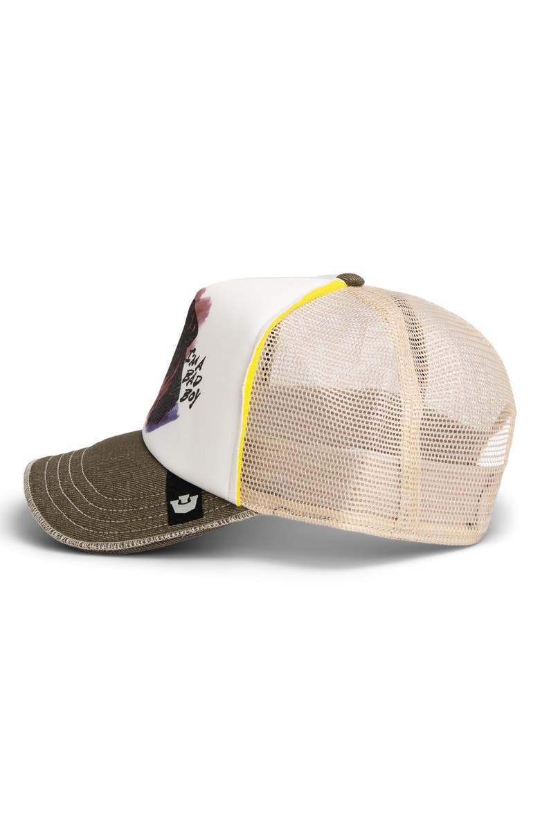 Goorin Bros. Bad Boy Disruption Snapback Trucker Hat, Alternate, color, Biscuit