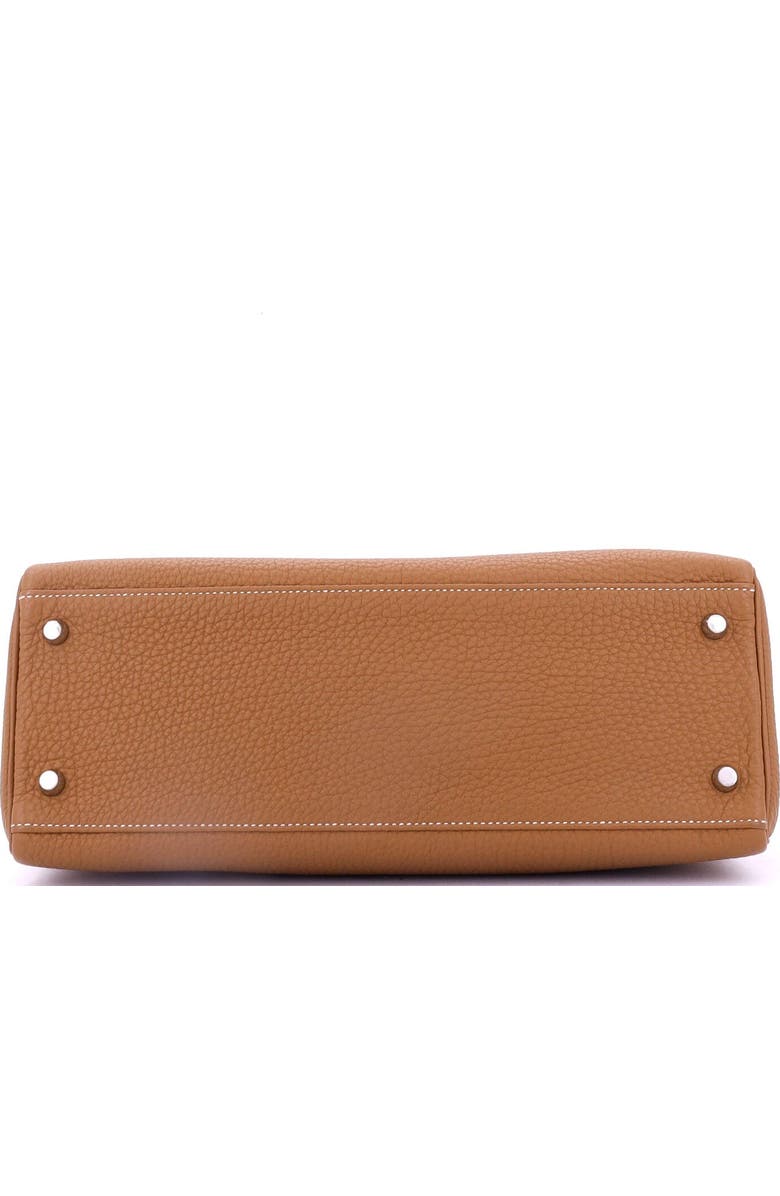 Pre-Owned Hermes Kelly Handbag Brown Togo with Palladium Hardware 32, Alternate, color, Gold