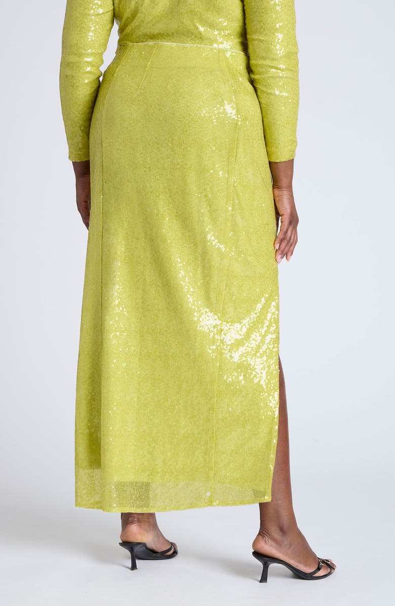 ELOQUII Sequin Maxi Skirt, Alternate, color, 