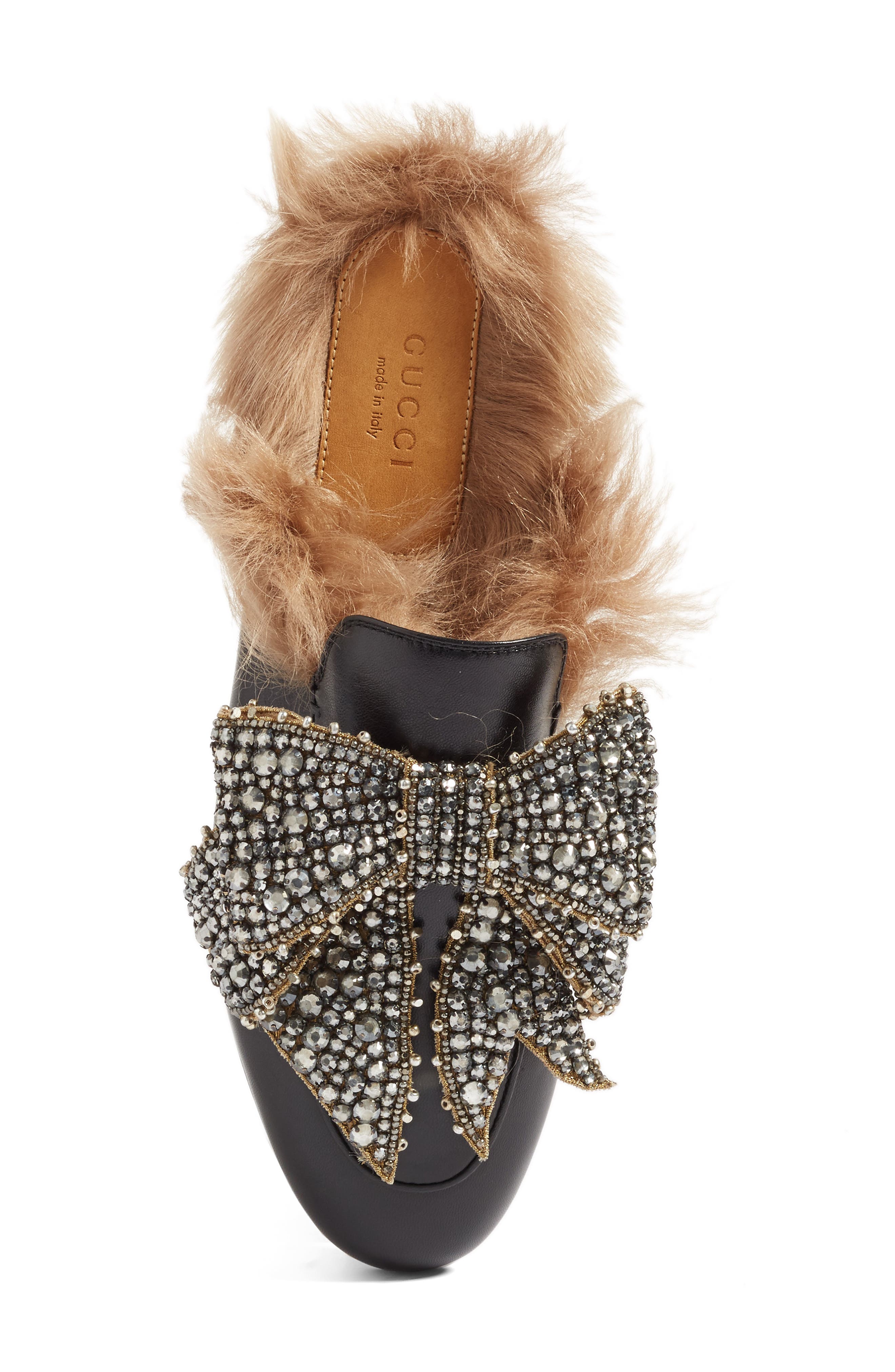 Gucci Princetown Genuine Shearling Loafer Mule, Alternate, color, 