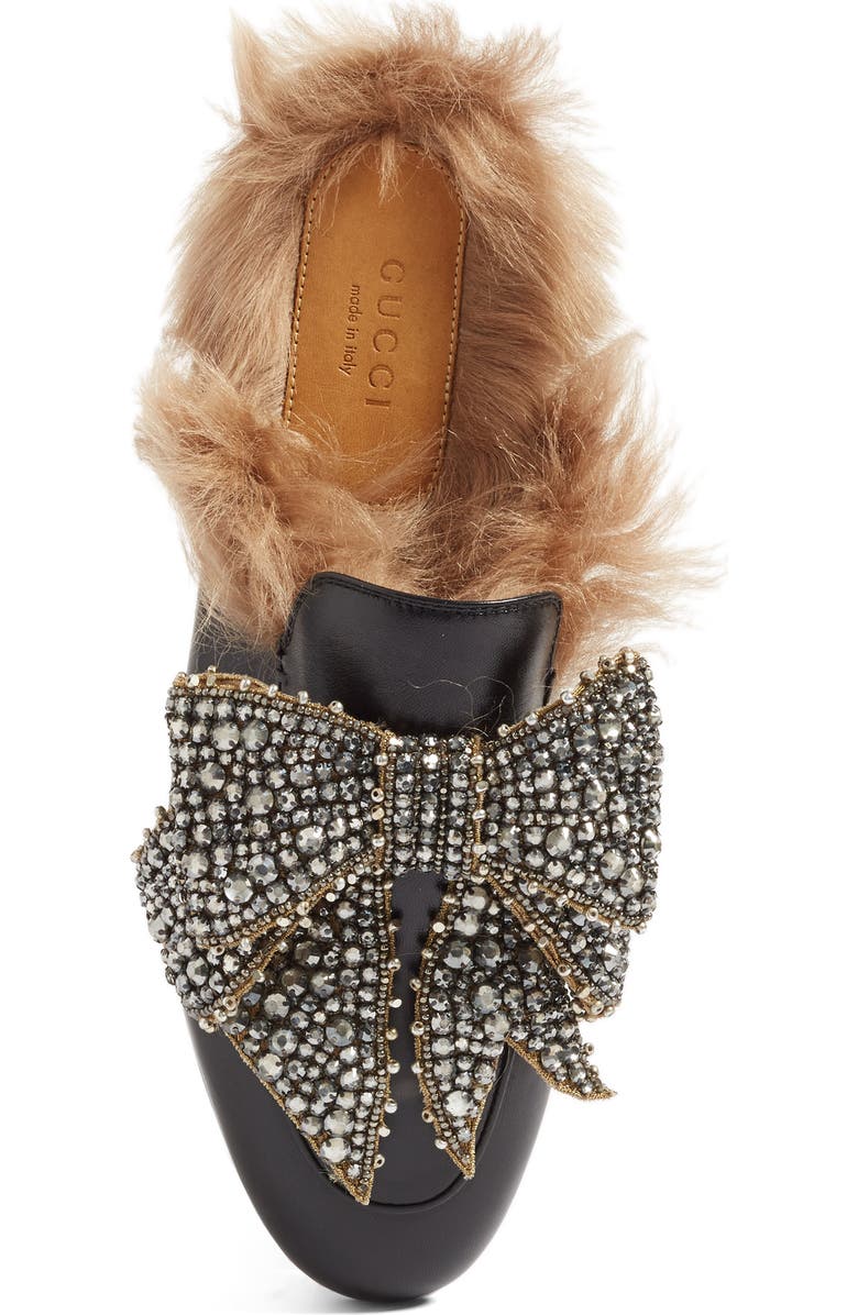 Gucci Princetown Genuine Shearling Loafer Mule, Alternate, color,