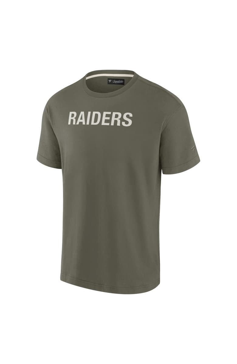 Fanatics Signature Unisex Fanatics Signature Olive Las Vegas Raiders Elements Super Soft Short Sleeve T-Shirt, Alternate, color, Olive