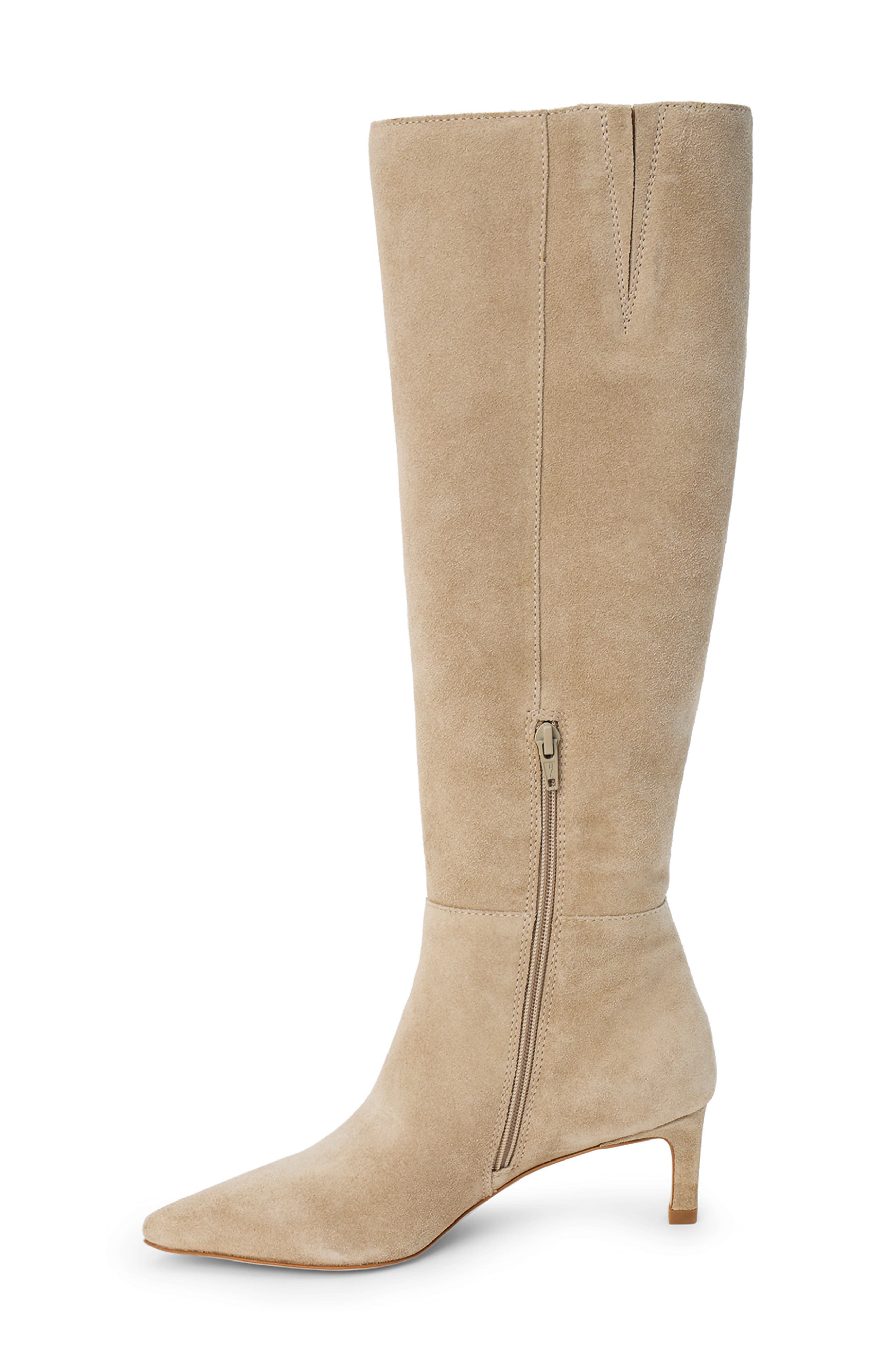 Priscilla Leather Knee High Boot, Alternate, color, LIGHT TAUPE