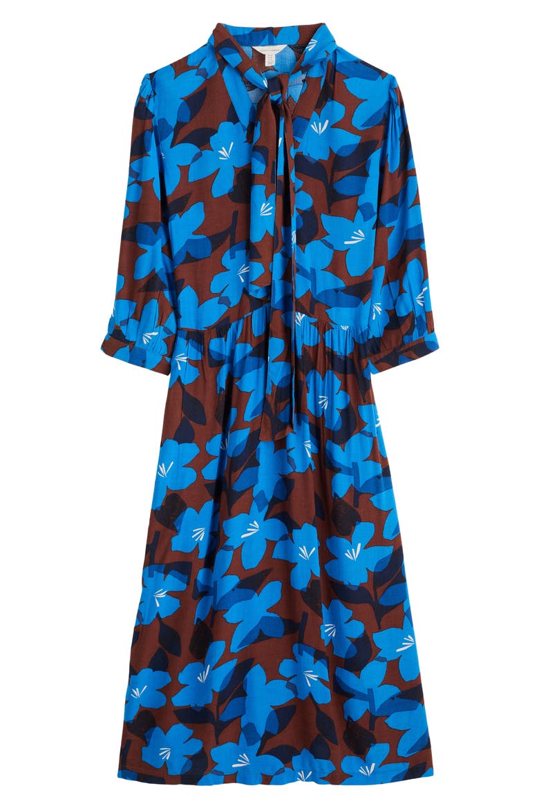Harbour Cover Floral Print Maxi Dress, Alternate, color, MACRO FLOWER COCOA