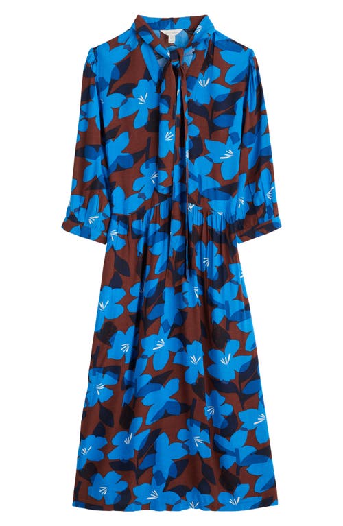 Seasalt Cornwall Harbour Cover Floral Print Maxi Dress In Blue