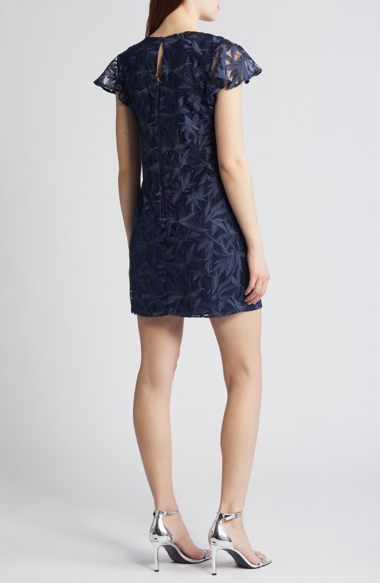 Sam Edelman Leafy Embroidered Sheath Dress, Alternate, color, 