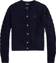 Polo Ralph Lauren Cable Knit Wool & Cashmere Cardigan