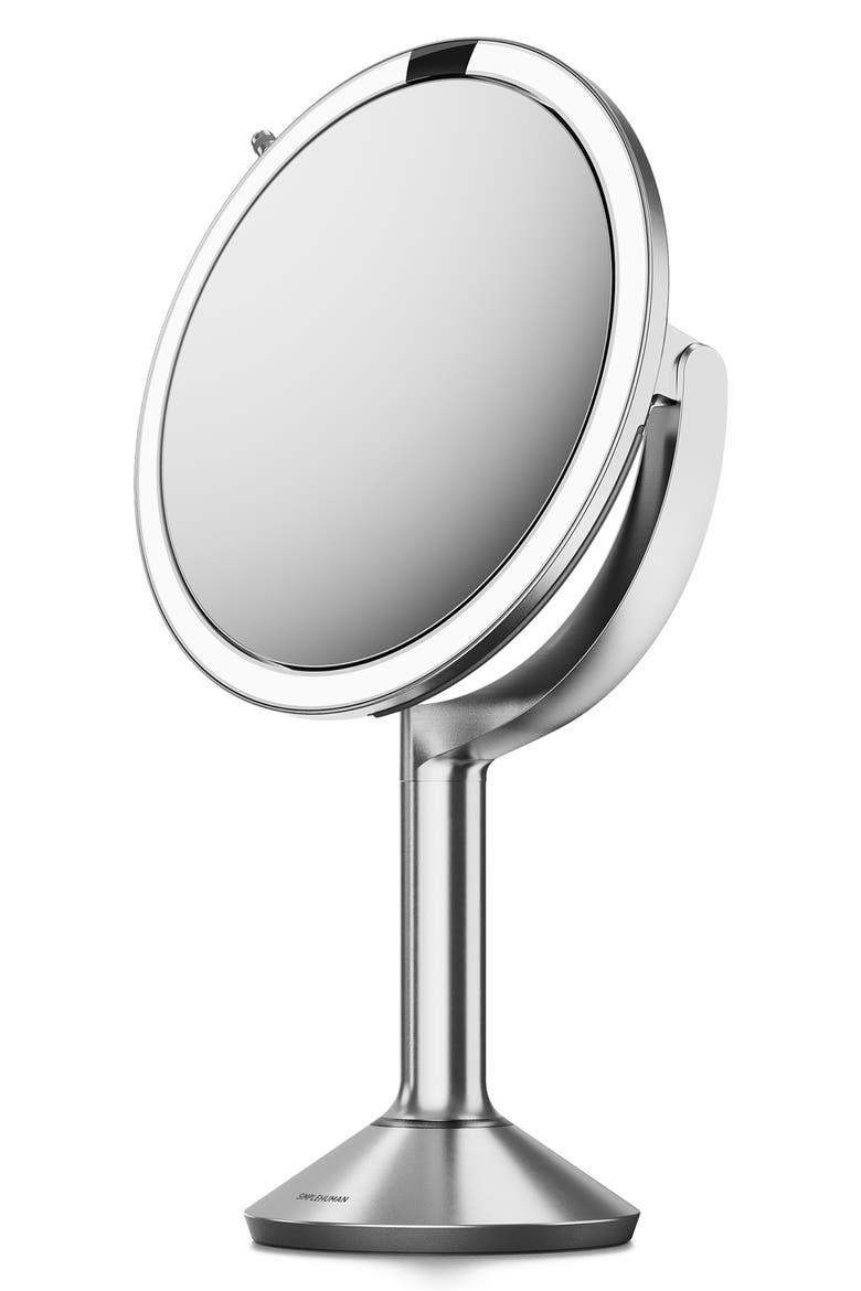 Sensor Mirror Trio in Brushed Steel, Alternate, color, BRUSHED STEEL