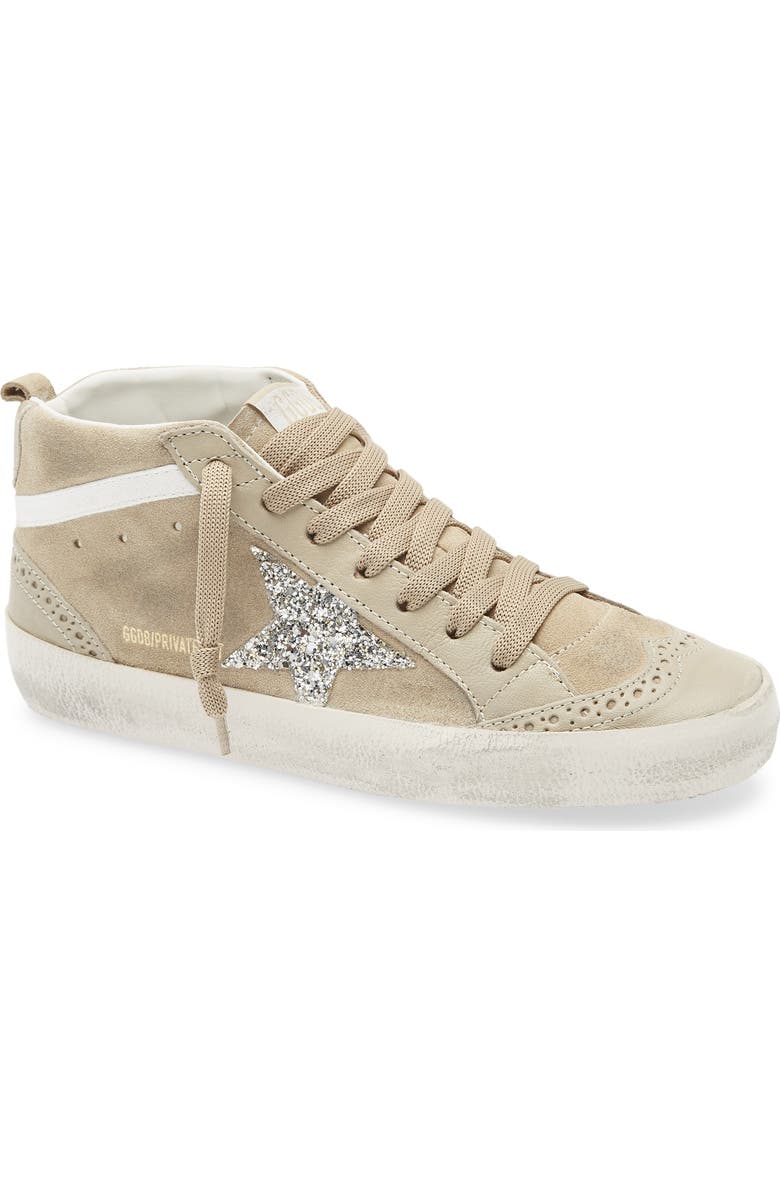 Golden Goose Mid Star Sneaker, Main, color, Beige/ Platinum